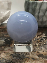 Load image into Gallery viewer, Blue Chalcedony Sphere