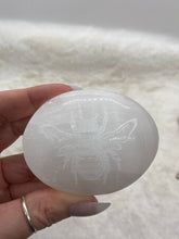 Load image into Gallery viewer, Etched Selenite Palm Stones (Multiple Styles)