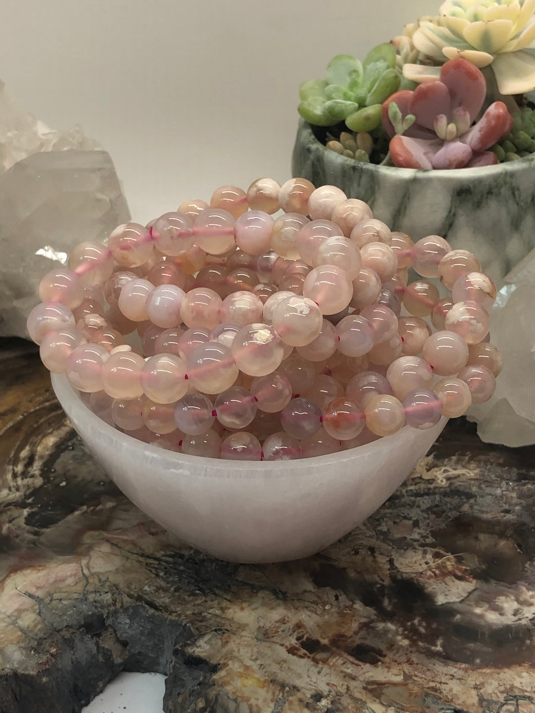 Flower Agate Bracelet
