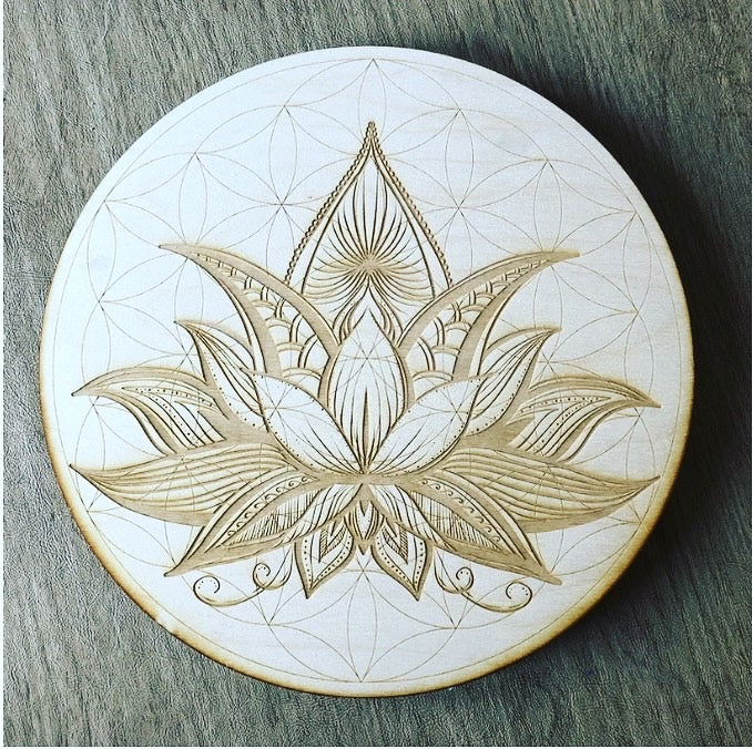 Flower of Life Lotus Crystal Grid