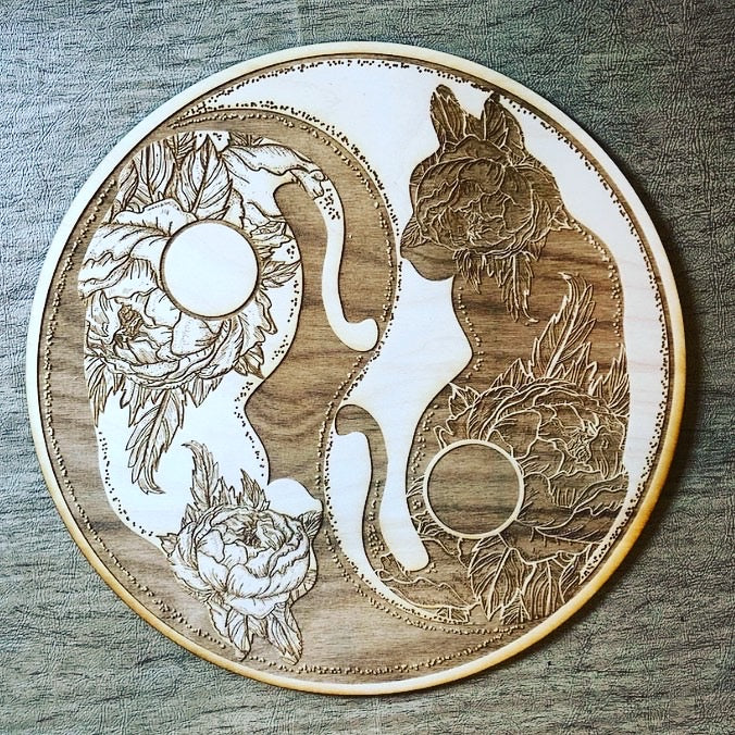 Yin Yang Cat Crystal Grid