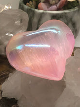 Load image into Gallery viewer, Pink Aura Coated Selenite Heart
