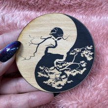 Load image into Gallery viewer, Wooden Yin Yang Tree of Life Magnet

