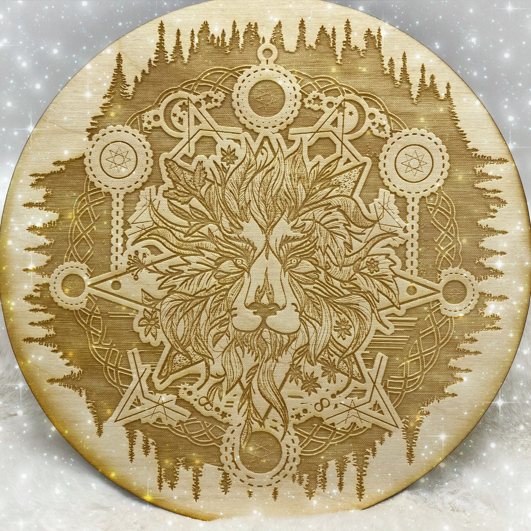 The Lion Animal Spirit  Crystal Grid