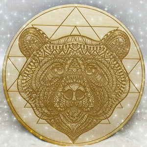 The Bear Sri Yantra Crystal Grid