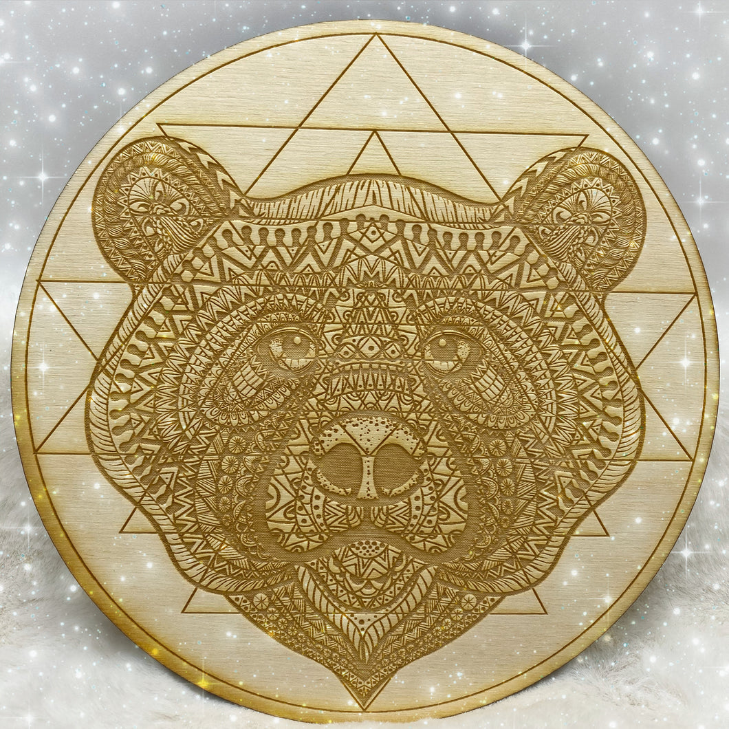 The Bear Sri Yantra Crystal Grid