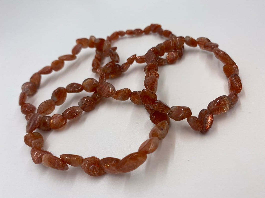 High Grade Sunstone Pebble Bracelet